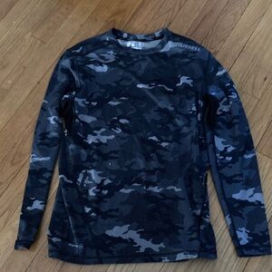 Russell Athletic Black and Gray Camo Long Sleeve Shirt